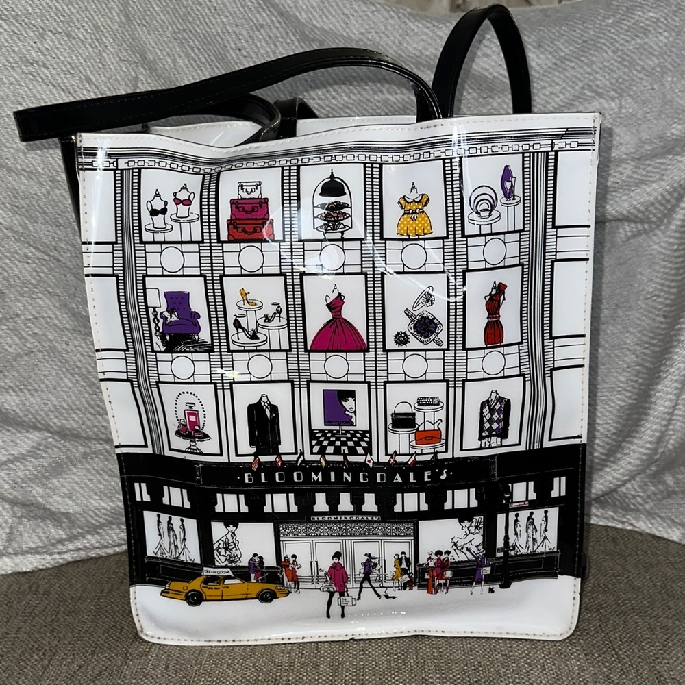 Bloomingdale's Black and White Illustrated Tote